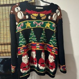 Hand Knitted Vintage Christmas Sweater